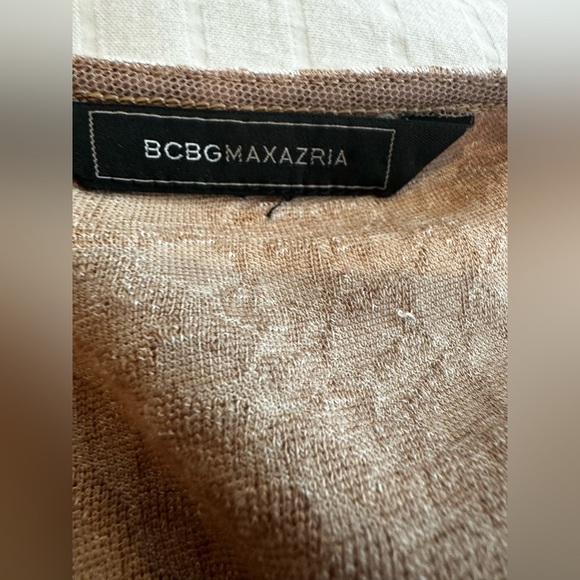 Bcbg MaxAzria Tan Long Sleeve Women's Top - Picture 2 of 5